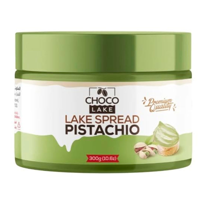 Choco Lake Pistachio Cream, 10.5 oz (300g) - Authentic Gourmet Spread for Desserts, Pastries, Dubai Pistachio Chocolate Bar & More