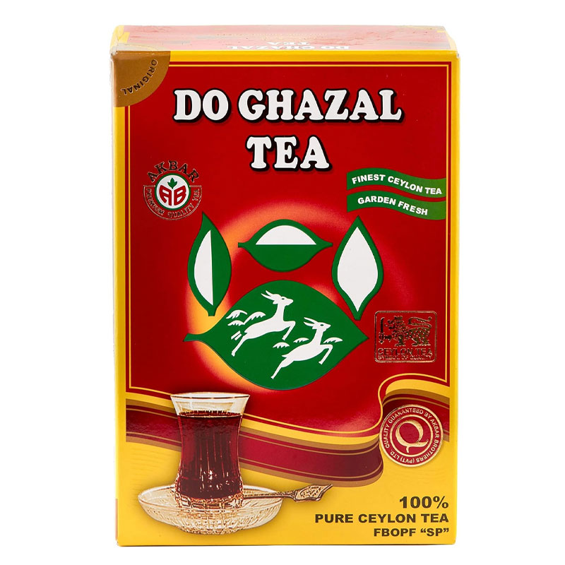 Do Ghazal Pure Ceylon Tea 16oz (454g) Black Loose Leaves Finest (FBOPF) Grade Rich Flavor and Aroma in BPA-Free Box