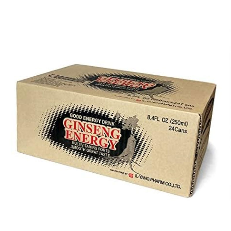 Ginseng Energy Drink – Zero Added Sugar, 8.4 Fl Oz (24 Cans) | Natural Caffeine Boost with Ginseng Extract | Low-Calorie, Refreshing Energy Beverage