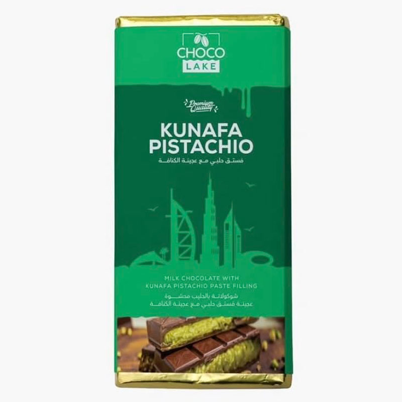 Dubai Chocolate Crunchy Kunafa Pistachio Bar - 6.7 oz. Exclusive Luxury Dessert