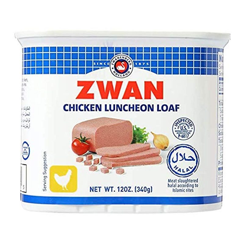 Zwan Luncheon Halal Meat, Chicken Luncheon loaf, 12 Ounce (4 Pack)